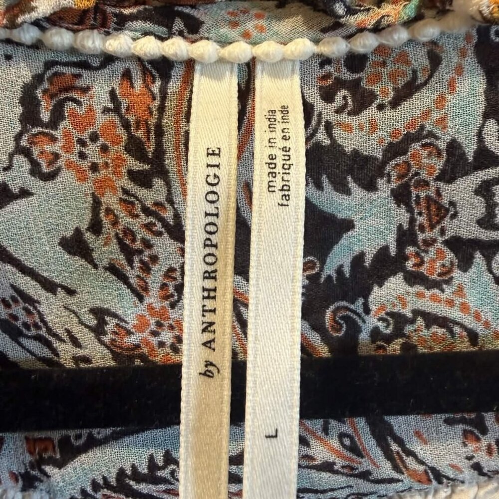 Anthropologie Printed Ruffle Blouse - Picture 6 of 8